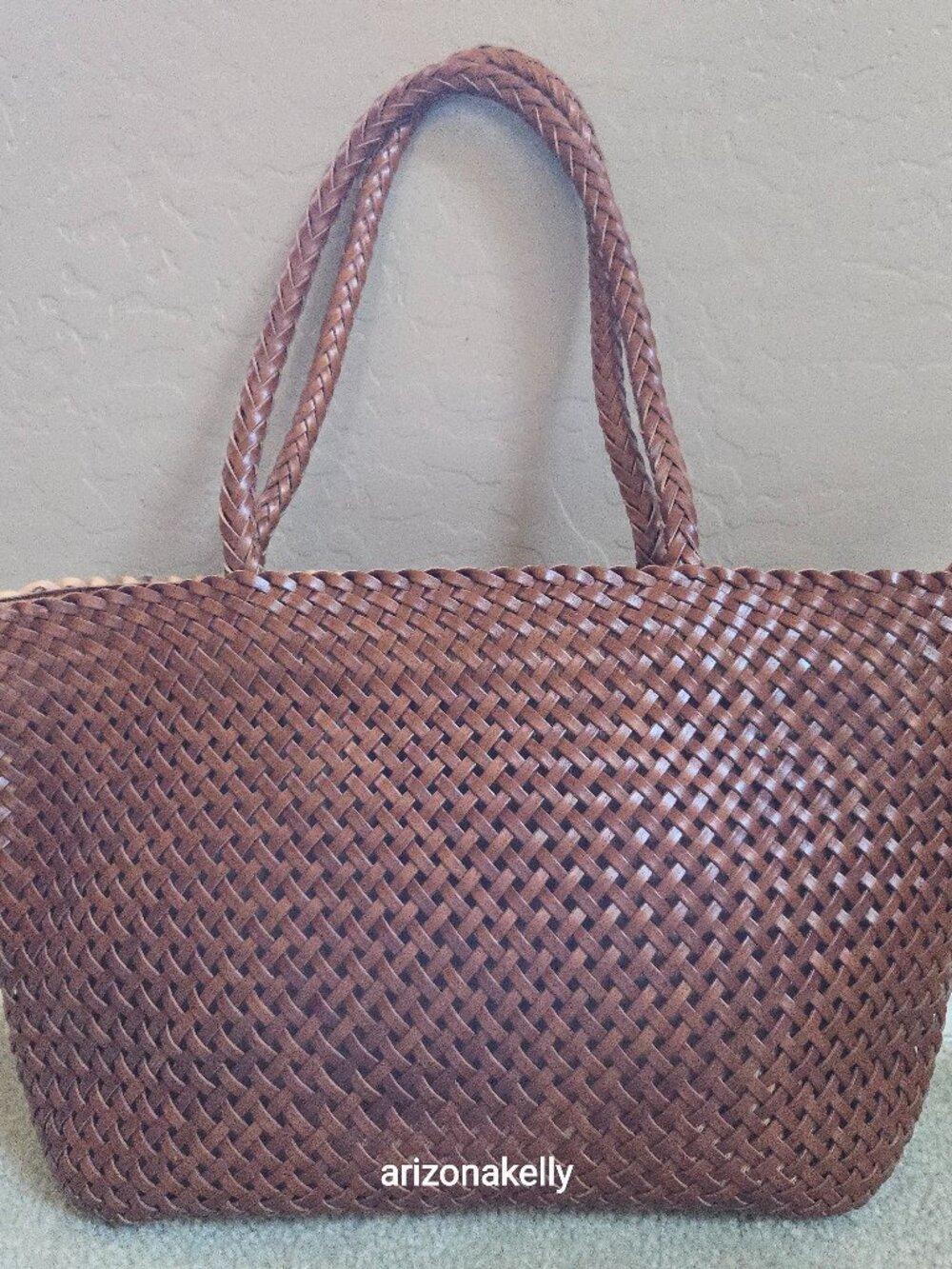 NWOT Braided Leather Bag Purse Handbag